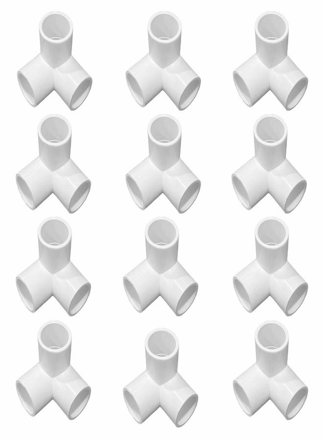Aitchcy Three way PVC Elbow 20mm | 3 Way elbow for PVC pipe having 20mm or 21mm Outer Diameter | 3 Way PVC Pipe Joint | Three way Connector for Furnitures & Structures | 3 Way Connectors 20 mm (12Pcs) - Image 1